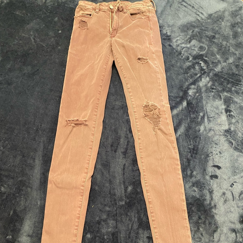 American eagle extra long size 6 denim jeans jegging leggings stretchy